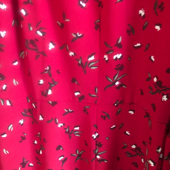 Banana Republic Button Down Shirt Dress, Red Pattern, Size 12 - Picture 8 of 9